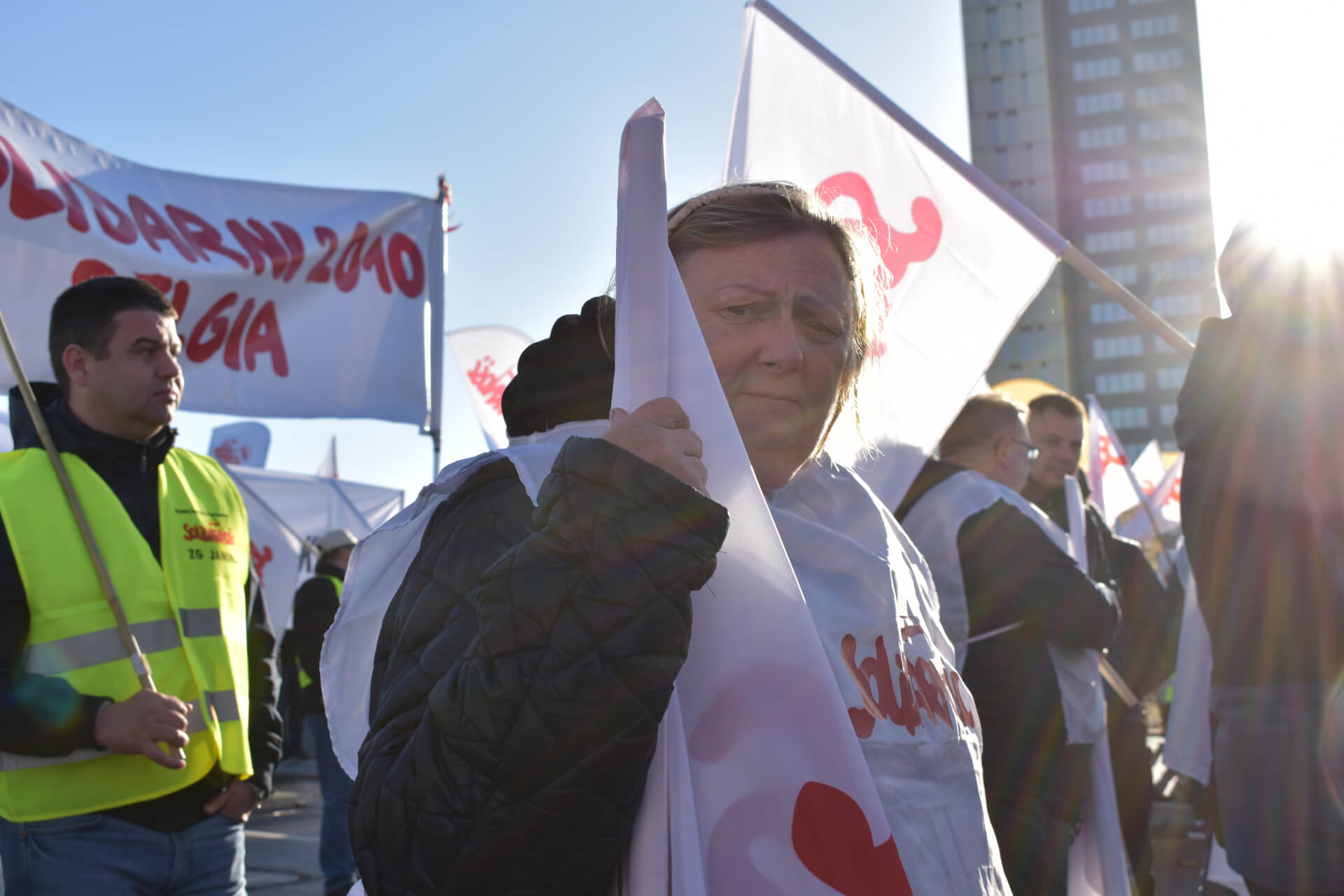 Protest Solidarności w Luksemburgu