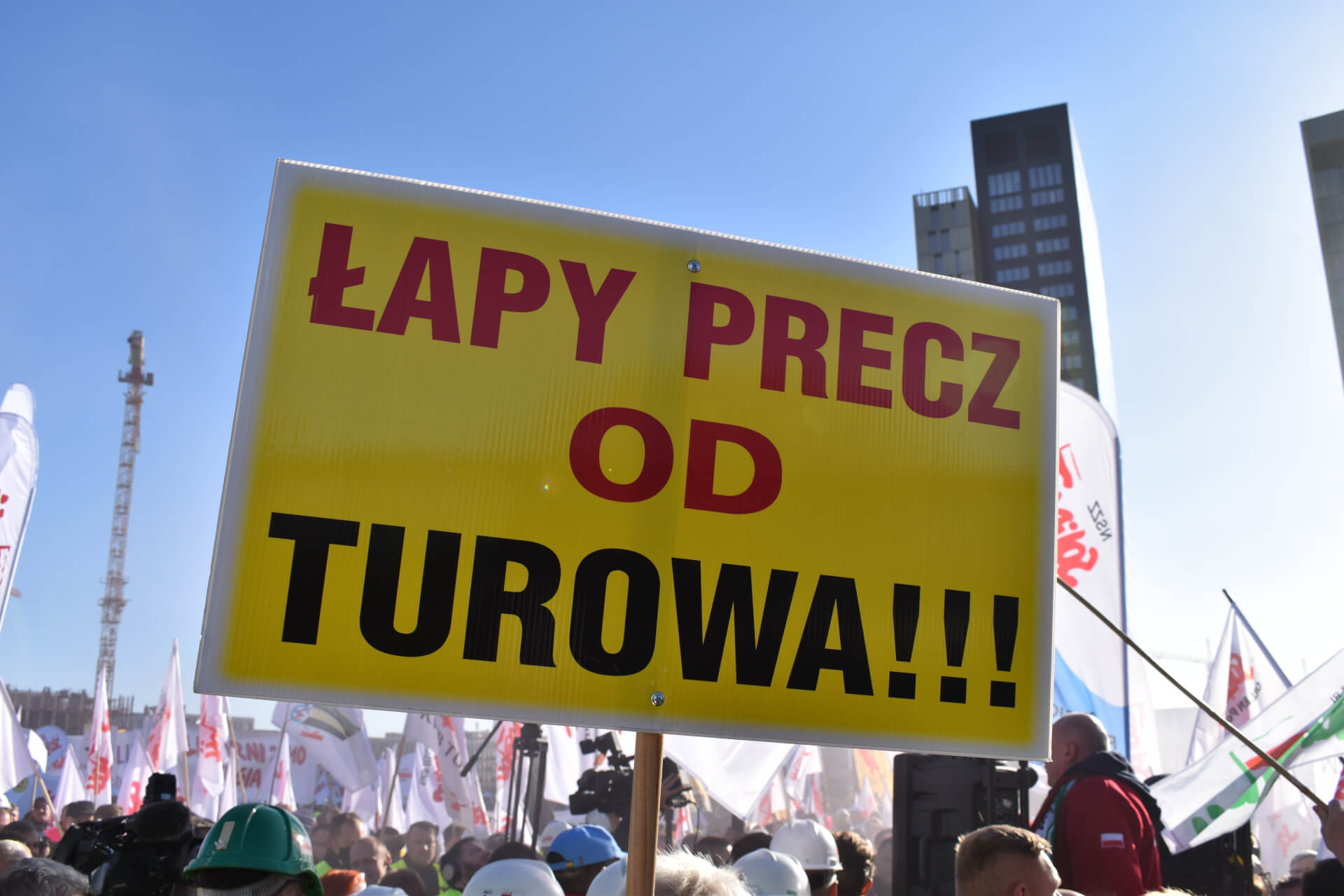 Protest Solidarności pod siedzibą TSUE  w Luksemburgu