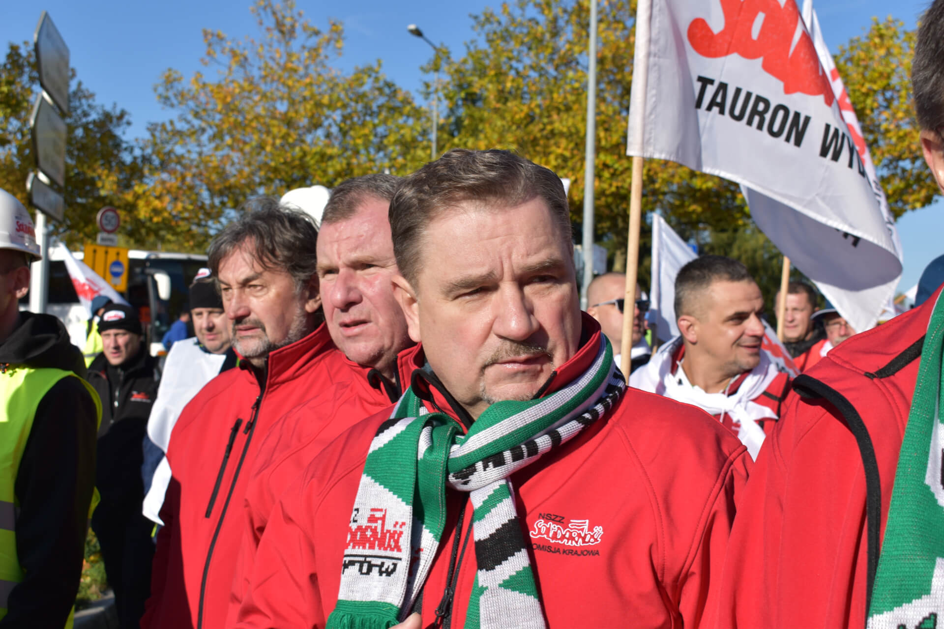 Protest Solidarności pod siedzibą TSUE  w Luksemburgu