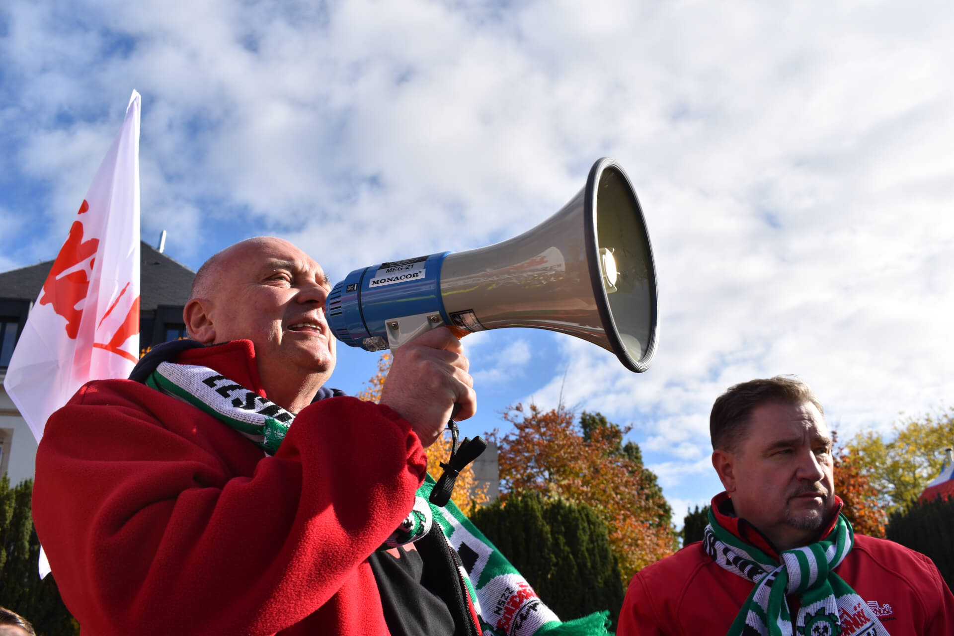 Protest Solidarności pod siedzibą TSUE  w Luksemburgu