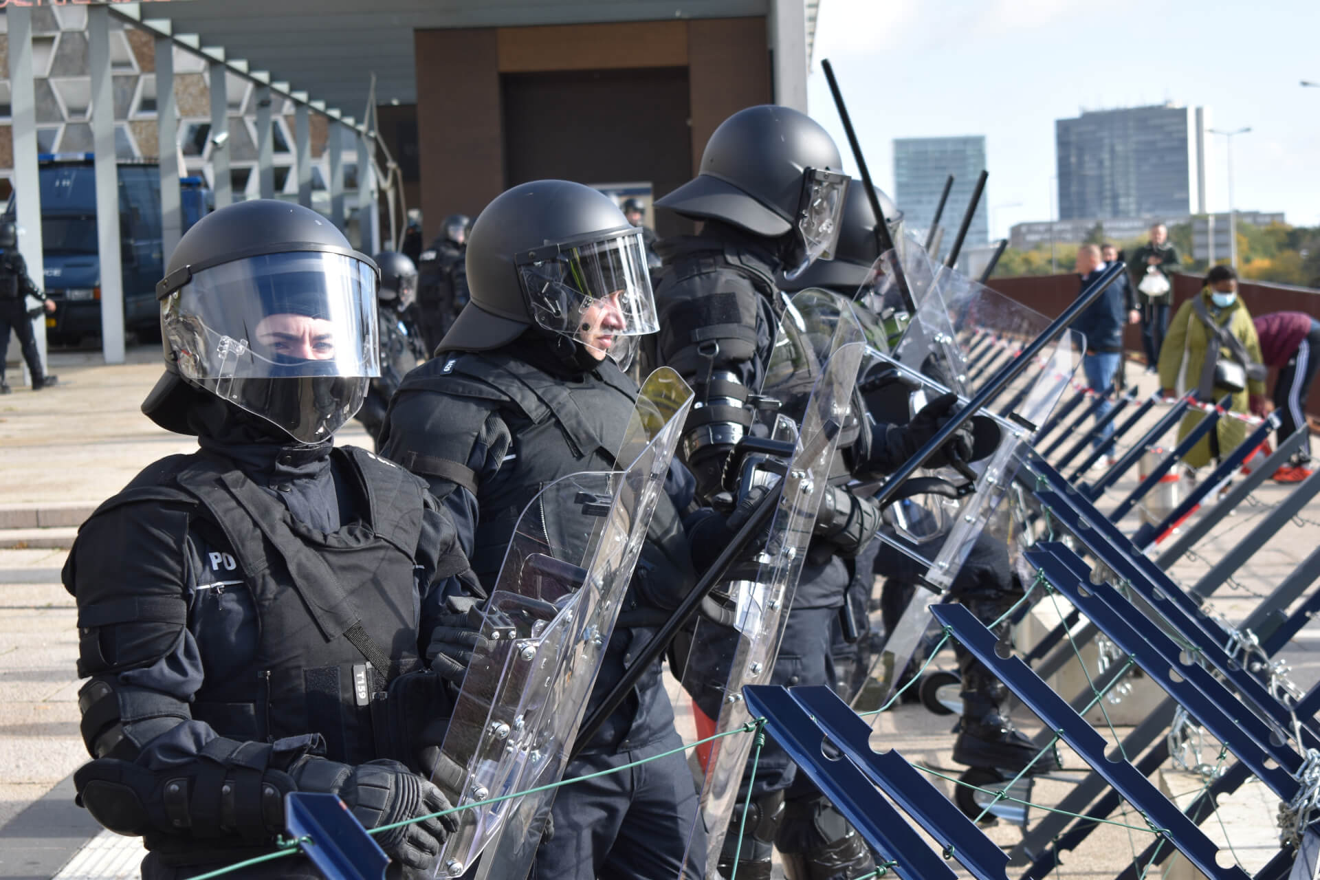 Protest Solidarności pod siedzibą TSUE  w Luksemburgu